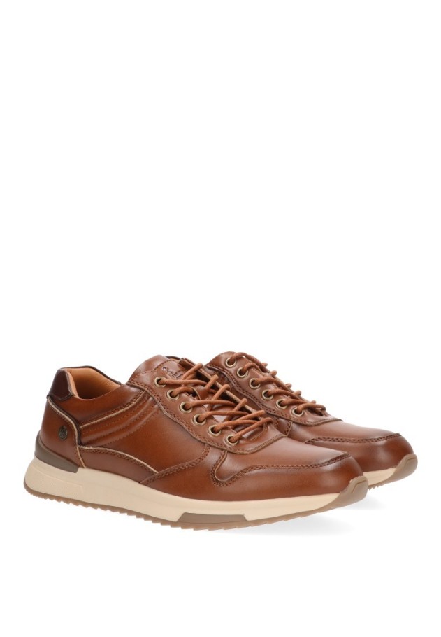 Deportivo de hombre XTI 142928 camel sintetico suela plana