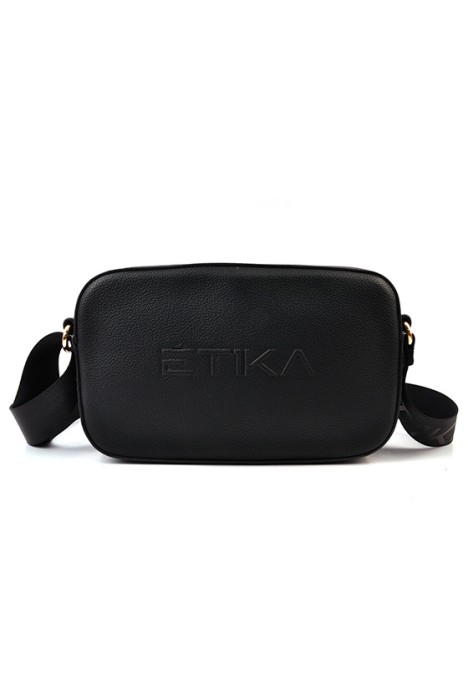 Bolso bandolera pequeña de mujer ETIKA b30107 negro sintetico 