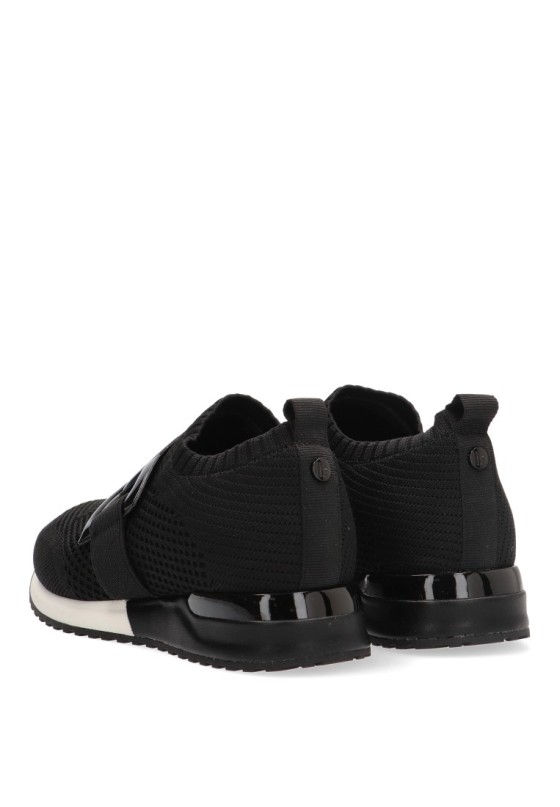 Deportivo de mujer LA STRADA 2203626 negro textil  suela plana