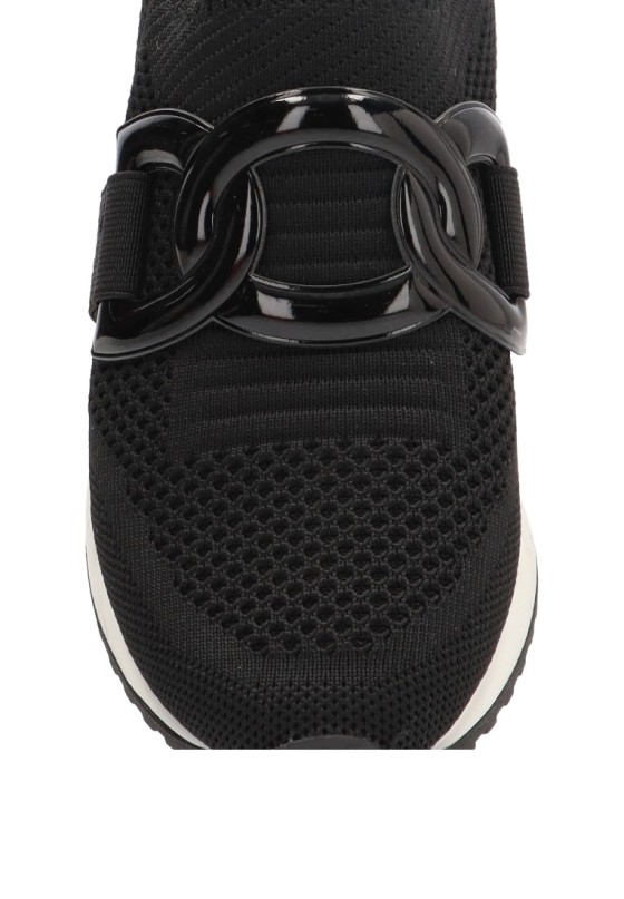 Deportivo de mujer LA STRADA 2203626 negro textil  suela plana