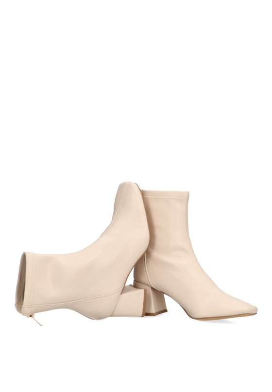 Botin de mujer ETIKA 32005 beige sintetico tacón medio