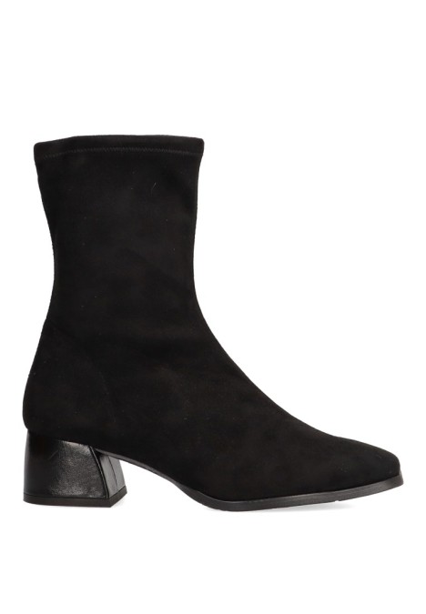 Botin de mujer Luna Collection 2322 negro sintetico tacón medio