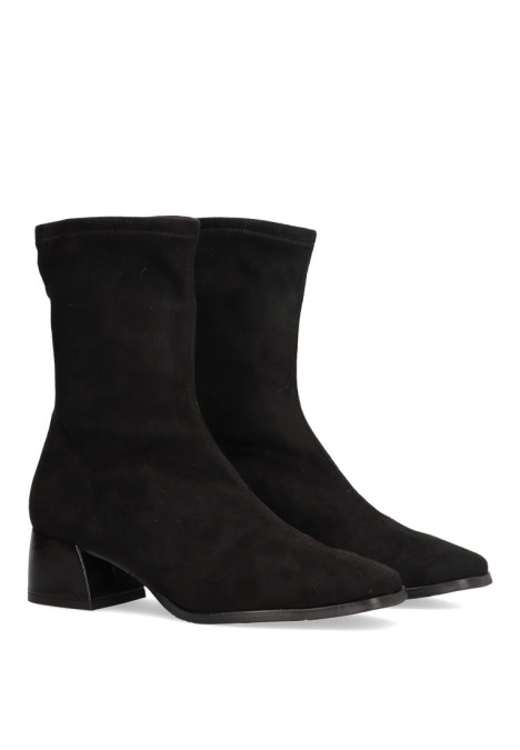Botin de mujer Luna Collection 2322 negro sintetico tacón medio