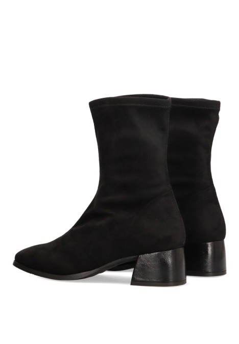 Botin de mujer Luna Collection 2322 negro sintetico tacón medio