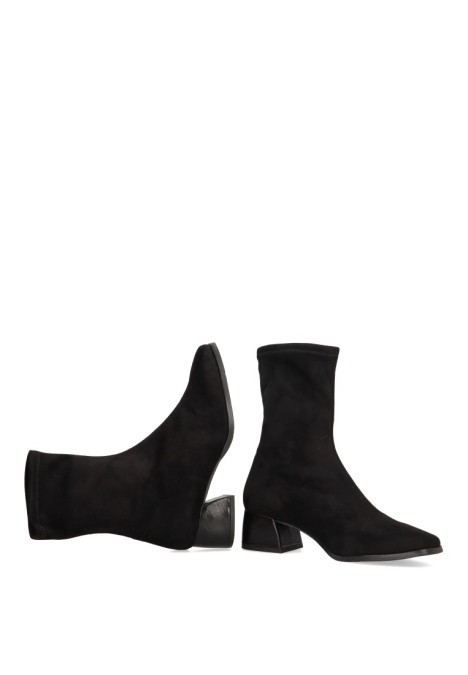 Botin de mujer Luna Collection 2322 negro sintetico tacón medio