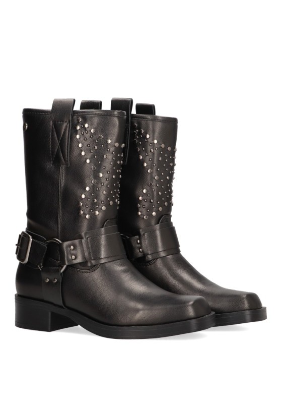Bota de mujer XTI 142999 negro sintetico suela plana