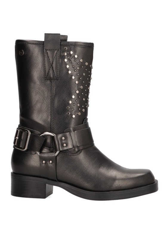 Bota de mujer XTI 142999 negro sintetico suela plana