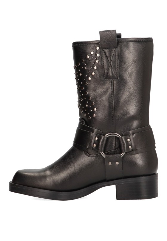 Bota de mujer XTI 142999 negro sintetico suela plana