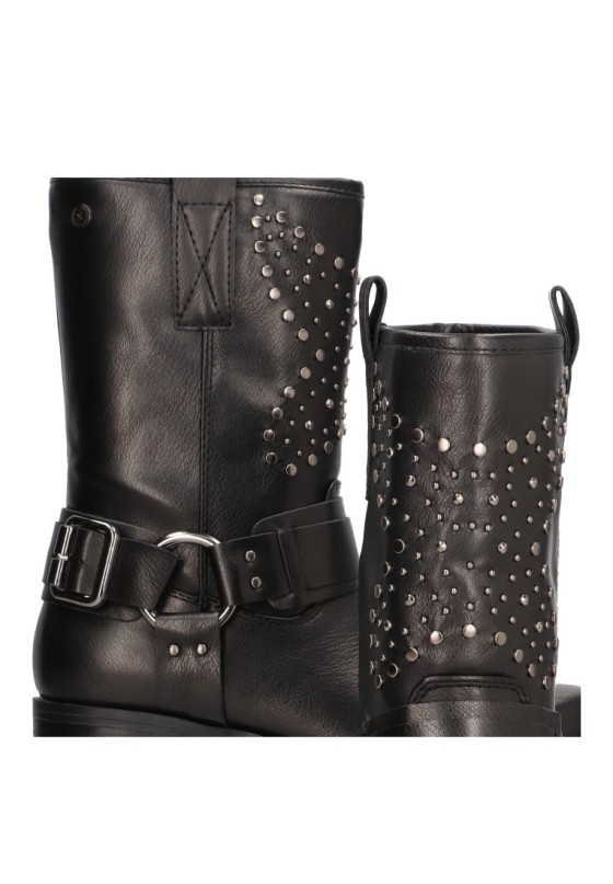 Bota de mujer XTI 142999 negro sintetico suela plana