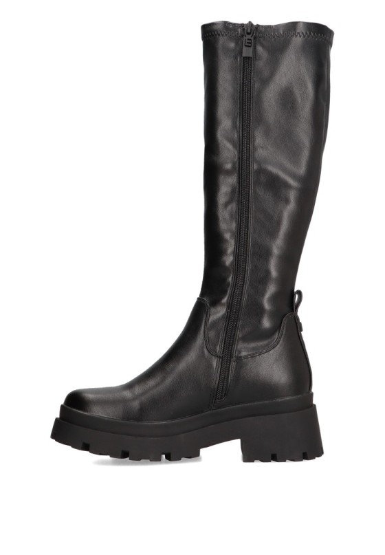 Bota de mujer MUSTANG 59652 negro sintetico suela plana