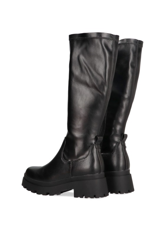 Bota de mujer MUSTANG 59652 negro sintetico suela plana