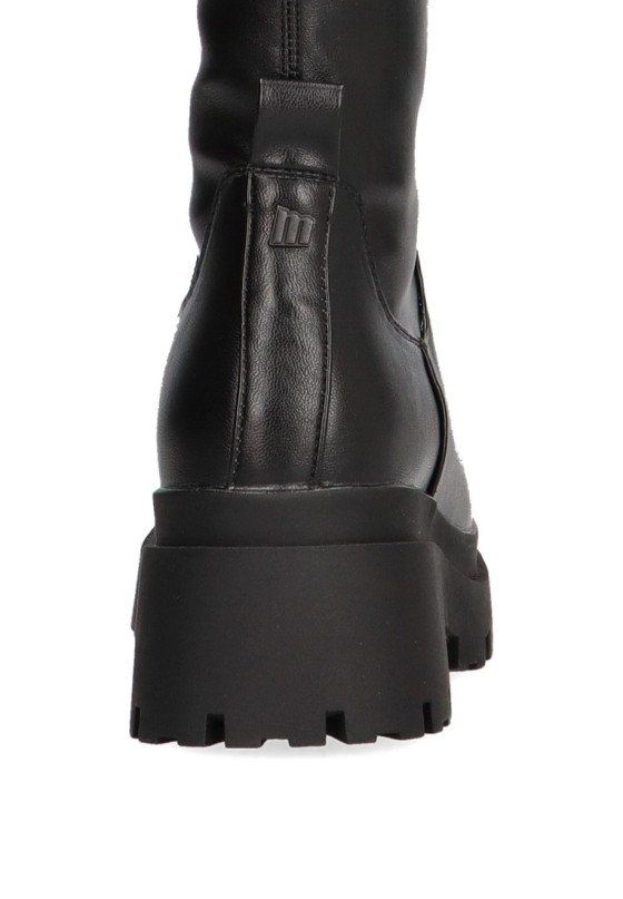 Bota de mujer MUSTANG 59652 negro sintetico suela plana