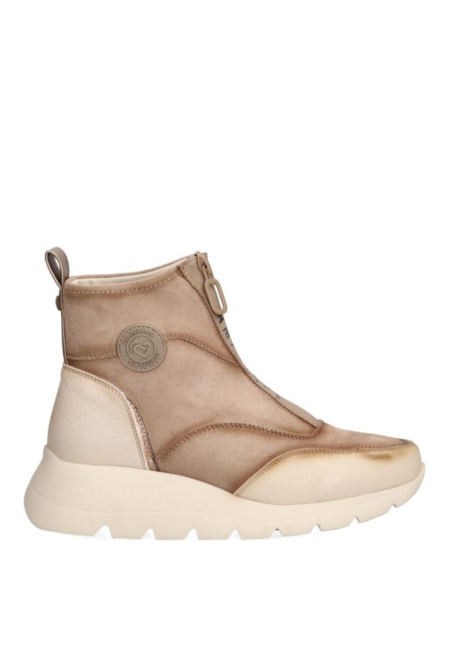 Botin de mujer AMARPIES amd27098 beige sintetico cuña media