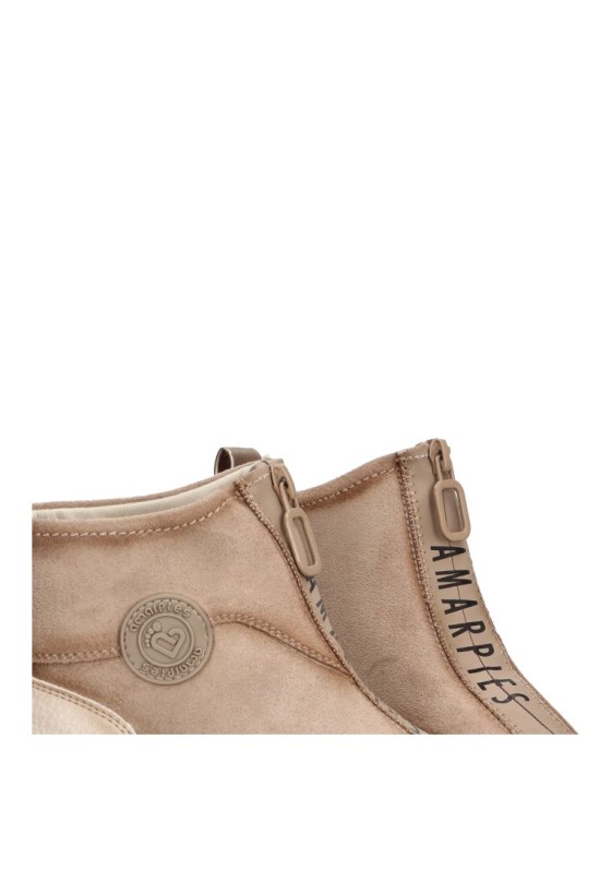 Botin de mujer AMARPIES amd27098 beige sintetico cuña media
