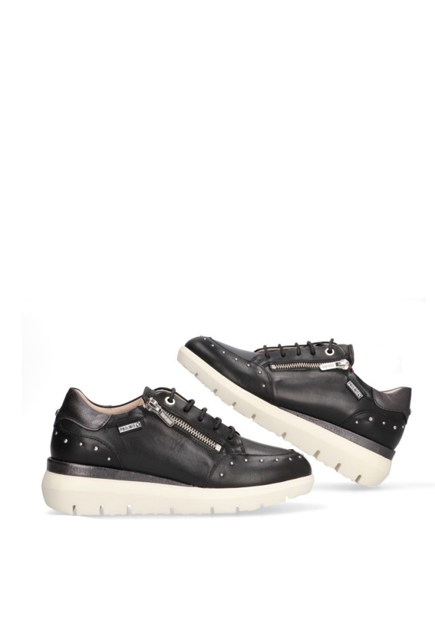 zapatillas negras mujer casual Pikolinos W2A-6596C1