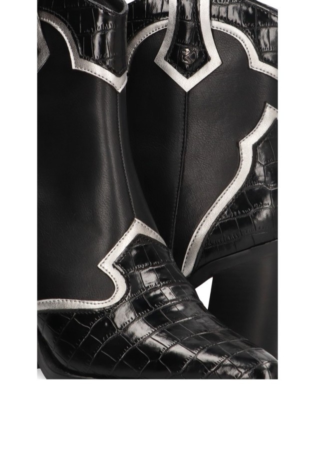 Botin de mujer ETIKA 110526 negro sintetico tacón alto