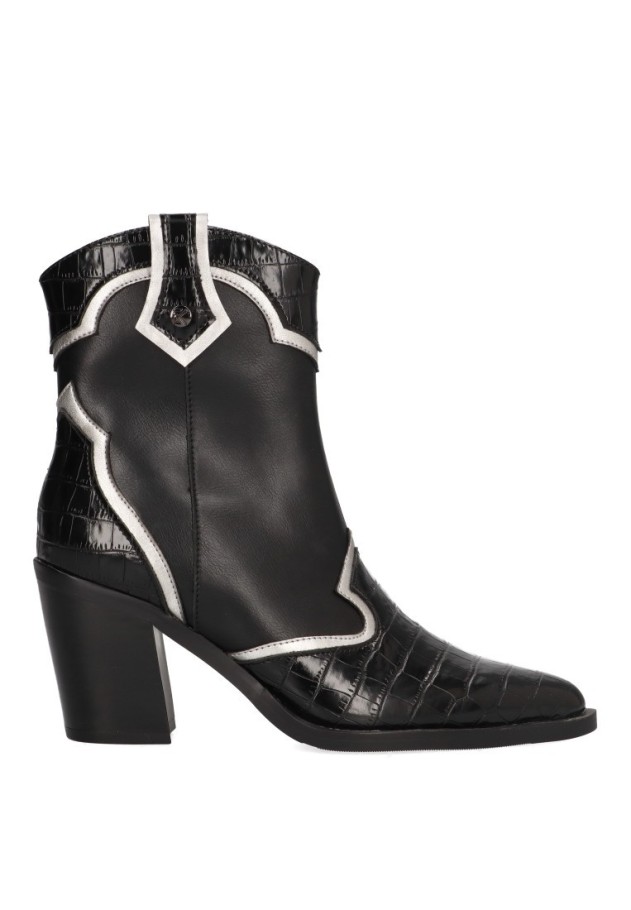 Botin de mujer ETIKA 110526 negro sintetico tacón alto