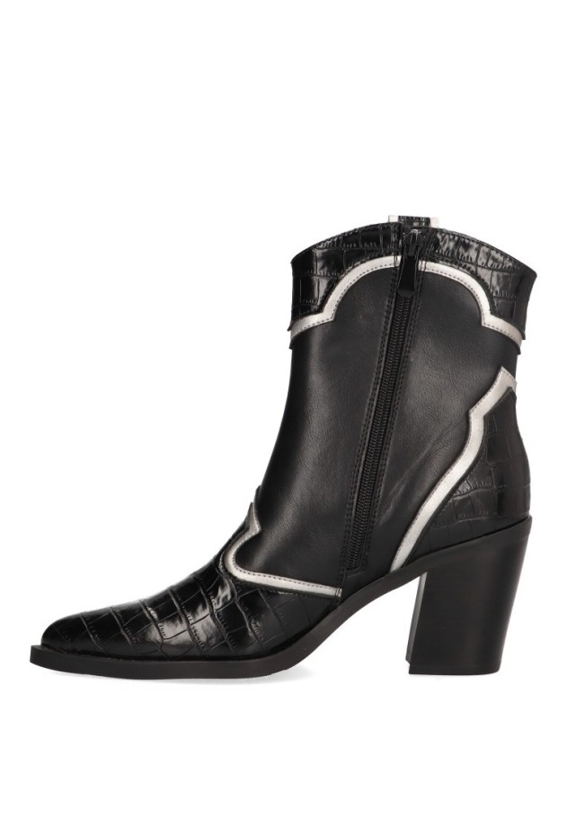 Botin de mujer ETIKA 110526 negro sintetico tacón alto