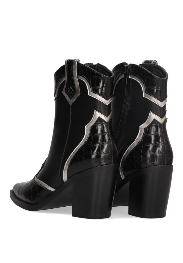Botin de mujer ETIKA 110526 negro sintetico tacón alto
