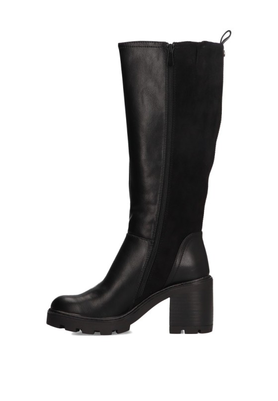 Bota de mujer ETIKA 31110 negro sintetico tacón alto