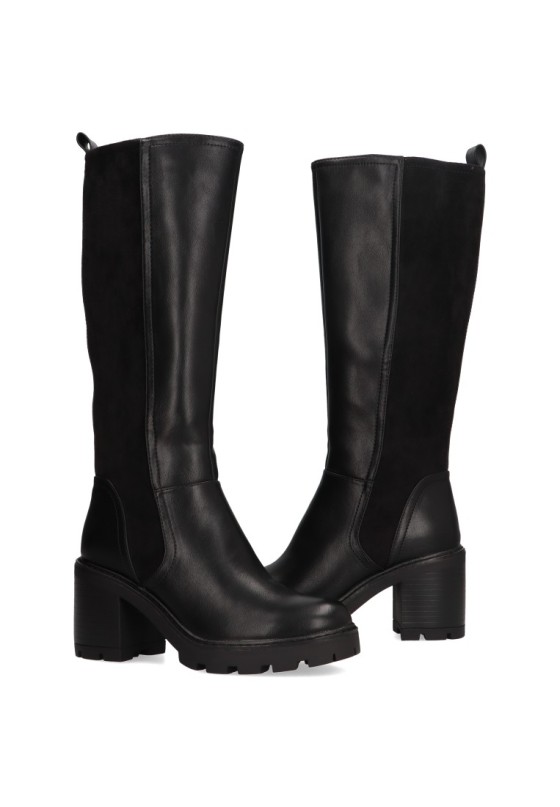 Bota de mujer ETIKA 31110 negro sintetico tacón alto