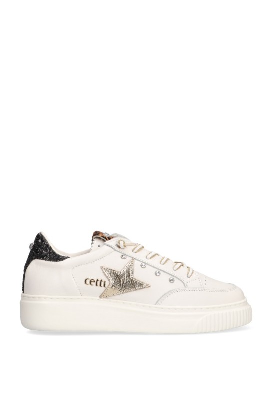 Deportivo de mujer CETTI c-1320 blanco piel suela plana