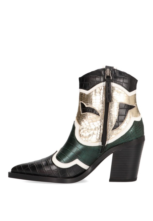 Botin de mujer LUNA TREND m4745 verde sintetico tacón alto