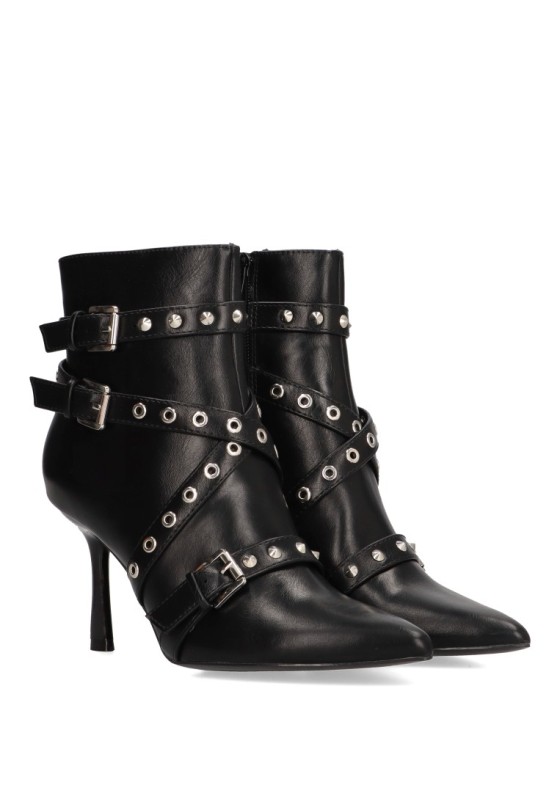 Botin de mujer LUNA TREND m4936 negro sintetico tacón alto