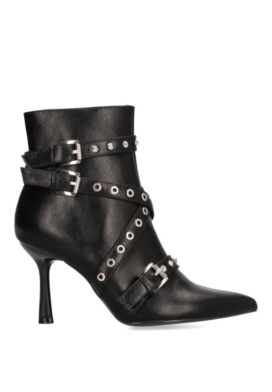 Botin de mujer LUNA TREND m4936 negro sintetico tacón alto