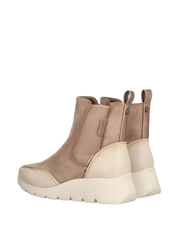 Botin de mujer AMARPIES amd27097 beige sintetico cuña media