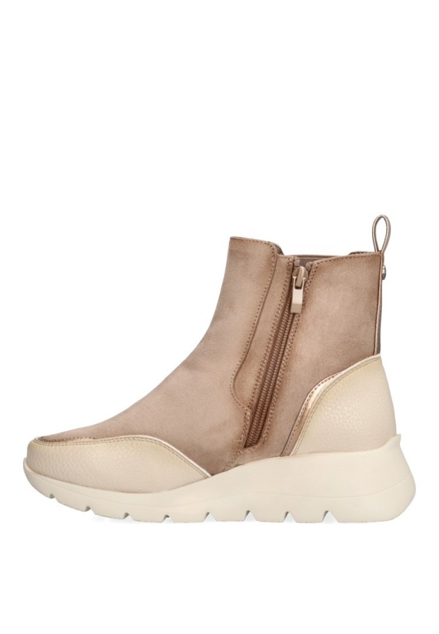 Botin de mujer AMARPIES amd27097 beige sintetico cuña media