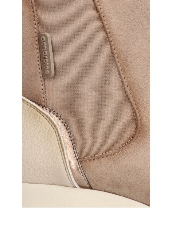 Botin de mujer AMARPIES amd27097 beige sintetico cuña media