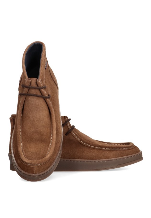 Botin de hombre DJ. SANTA 4155 taupe piel suela plana