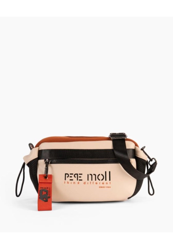 Bolso bandolera pequeña de mujer PEPE MOLL 242252 beige sintetico 