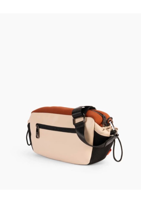 Bolso bandolera pequeña de mujer PEPE MOLL 242252 beige sintetico 
