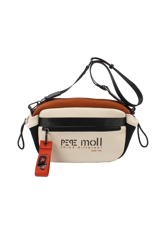 Bolso bandolera pequeña de mujer PEPE MOLL 242252 beige sintetico 