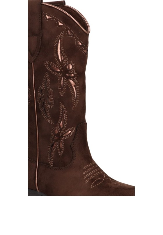 Bota de mujer LUNA TREND m4751 marron sintetico tacón medio
