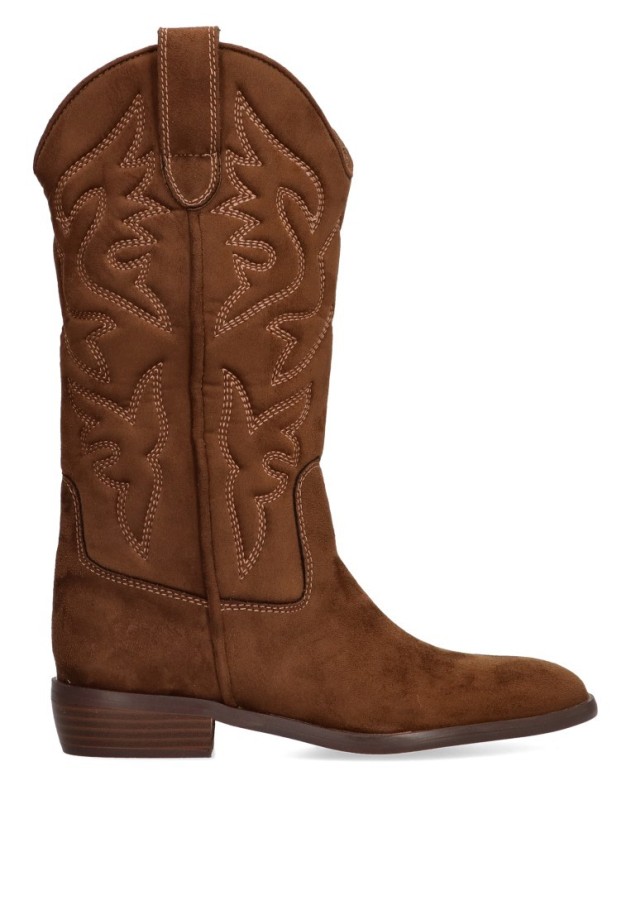 Bota de mujer LUNA TREND m4760 marron sintetico tacón medio
