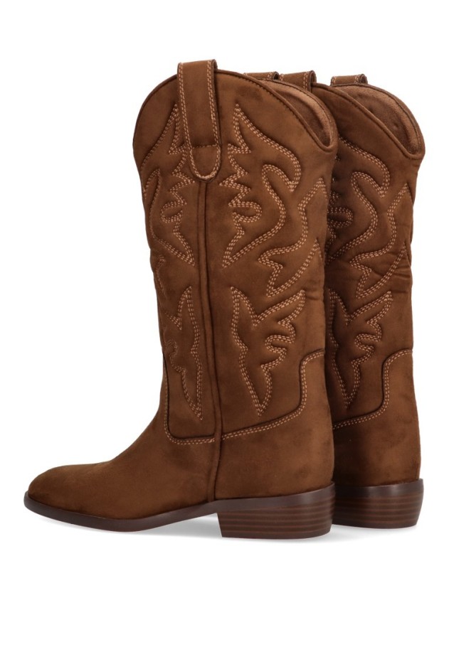 Bota de mujer LUNA TREND m4760 marron sintetico tacón medio