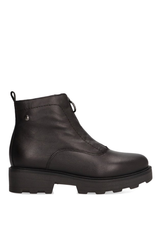 Botin de mujer Luna Collection 6733 negro piel tacón medio