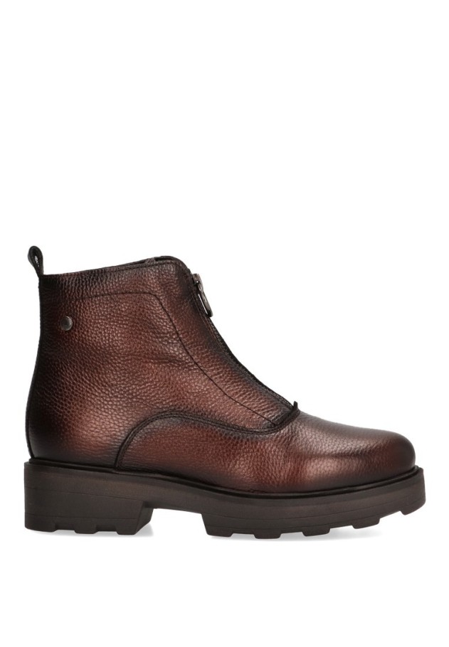 Botin de mujer Luna Collection 6733 bronce piel tacón medio