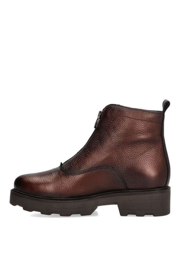 Botin de mujer Luna Collection 6733 bronce piel tacón medio