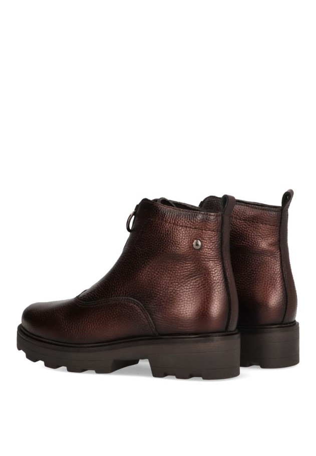 Botin de mujer Luna Collection 6733 bronce piel tacón medio