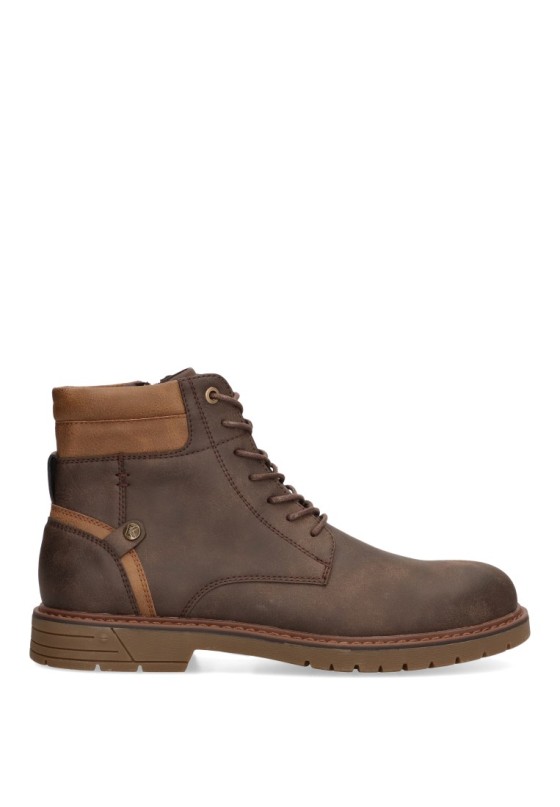 Botin de hombre ETIKA 70001 marron sintetico tacón medio