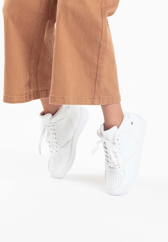 Deportivo de mujer ETIKA 52503 blanco sintetico suela plana