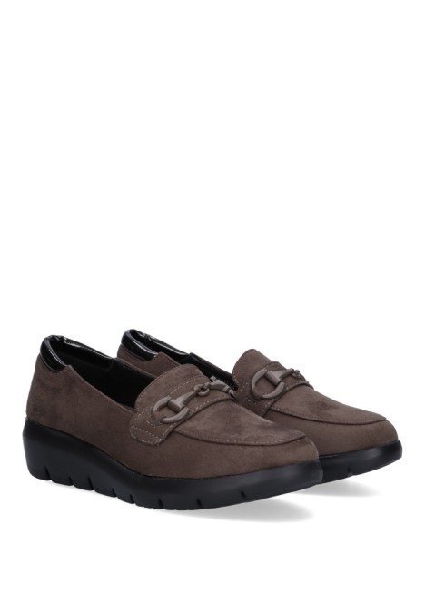 Nautico kiova mocasin de mujer AMARPIES abz27044 taupe sintetico suela plana