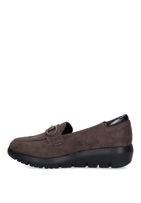 Nautico kiova mocasin de mujer AMARPIES abz27044 taupe sintetico suela plana