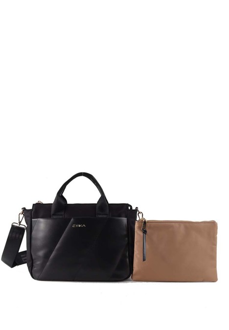 Bolso de mujer ETIKA b30114 negro sintetico 