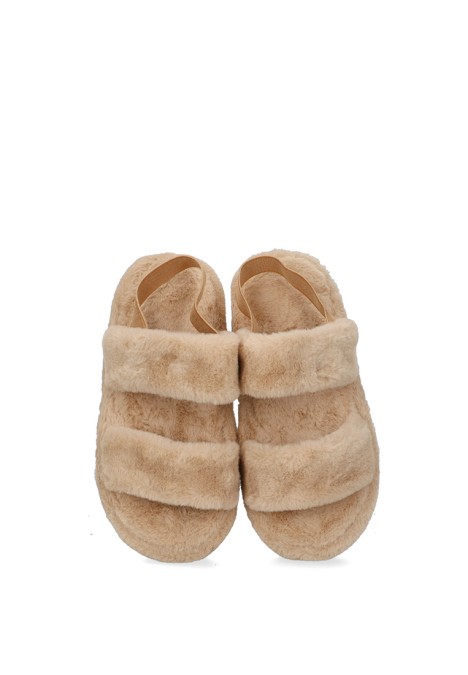 Zapatillas casa de niña Luna Collection 55-202 beige textil  suela plana