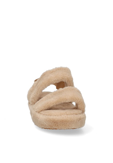 Zapatillas casa de niña Luna Collection 55-202 beige textil  suela plana